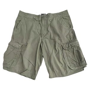 Vintage 1990s Polo Jeans Company 1967 Military Green Paratrooper Cargo Shorts